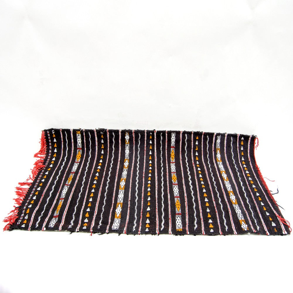 Tapiz Marroqui - Estilo Vintage Bereber - 160cm x 90cm - Negra