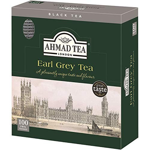 AHMAD TEA LONDON - EARL GREY TEA - 100 BOLSITAS TE NEGRO - 200GR