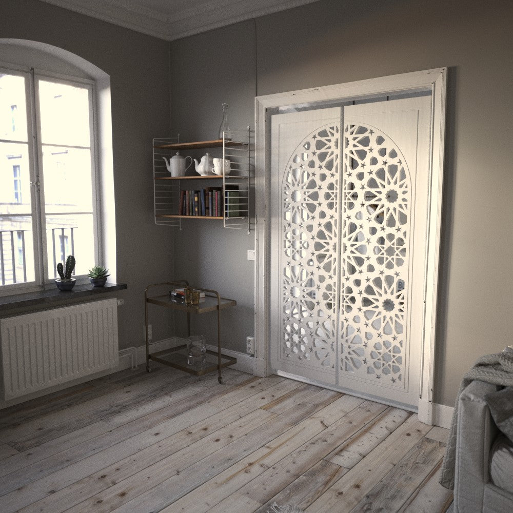 Puerta Celosía Arabe Madera - 200 x 120 cm - Modelo Samai