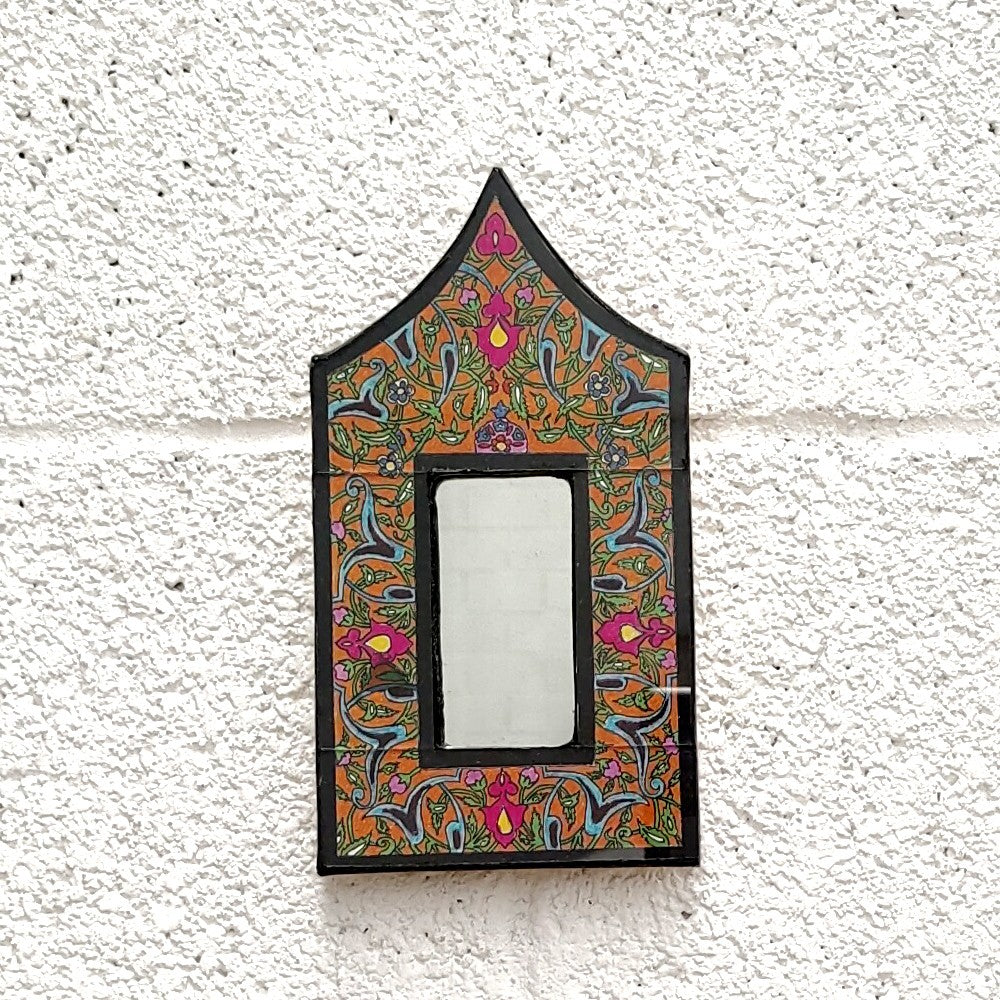 Espejito Andalusí Decorativo - Decoración Estilo Vintage 100% Artesanal - Modelo Hak nº 6 NEGRO- 20 x 14cm