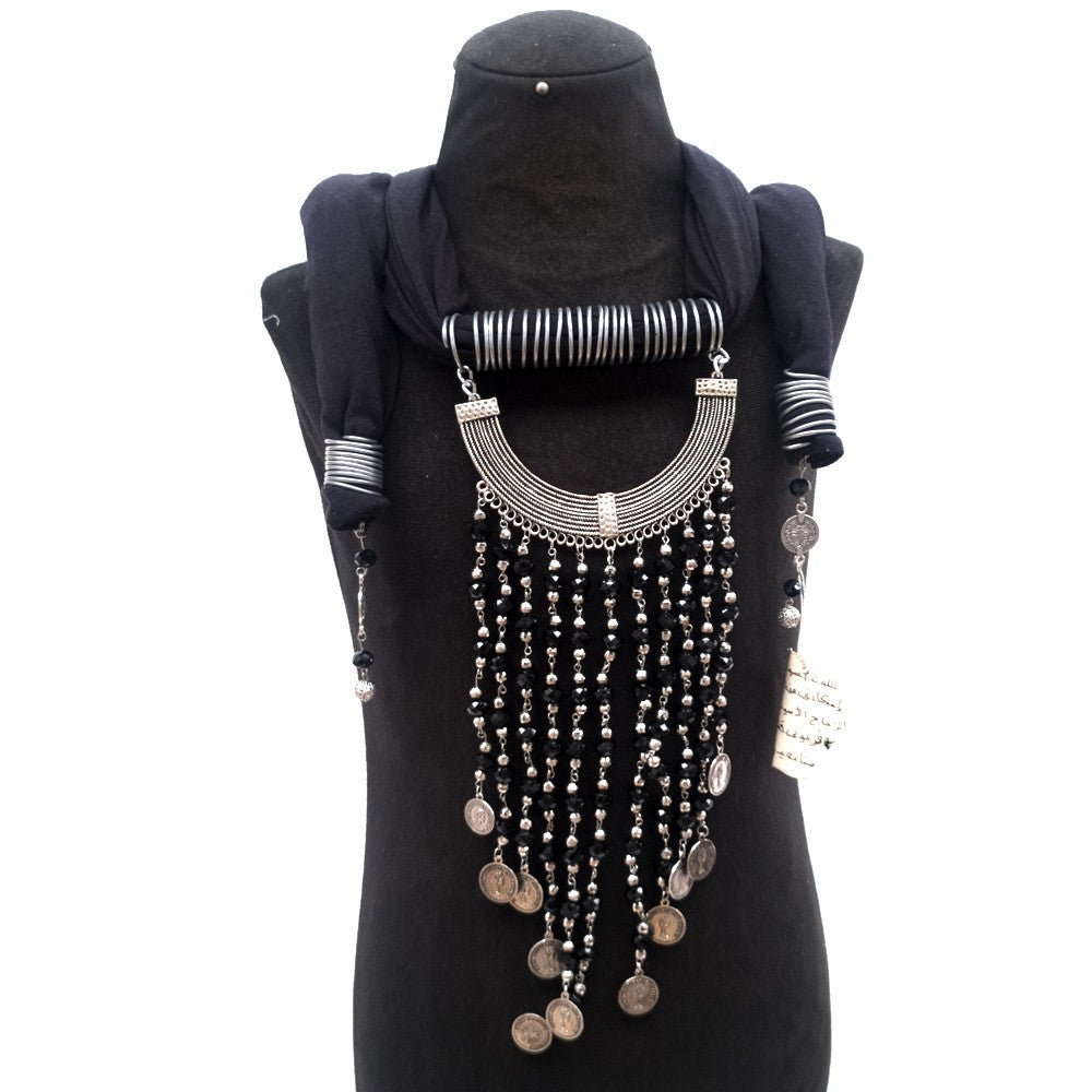 Pañuelo Colgante Mujer Bufanda Collar - Estilo Bohemio - Estilo Egipcio - Modelo nº 3