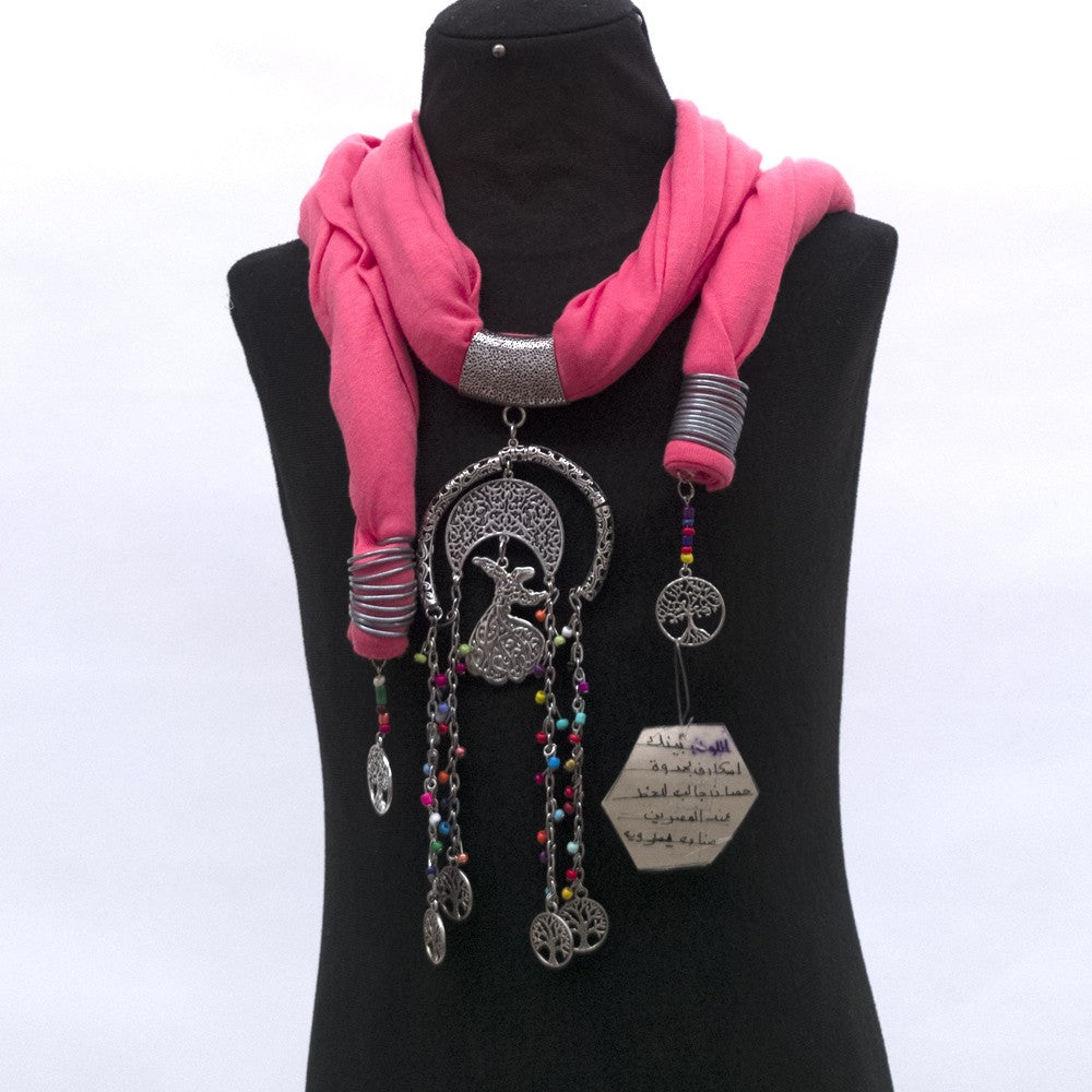 Pañuelo Colgante Mujer Bufanda Collar - Estilo Bohemio - Estilo Egipcio - Modelo nº 11