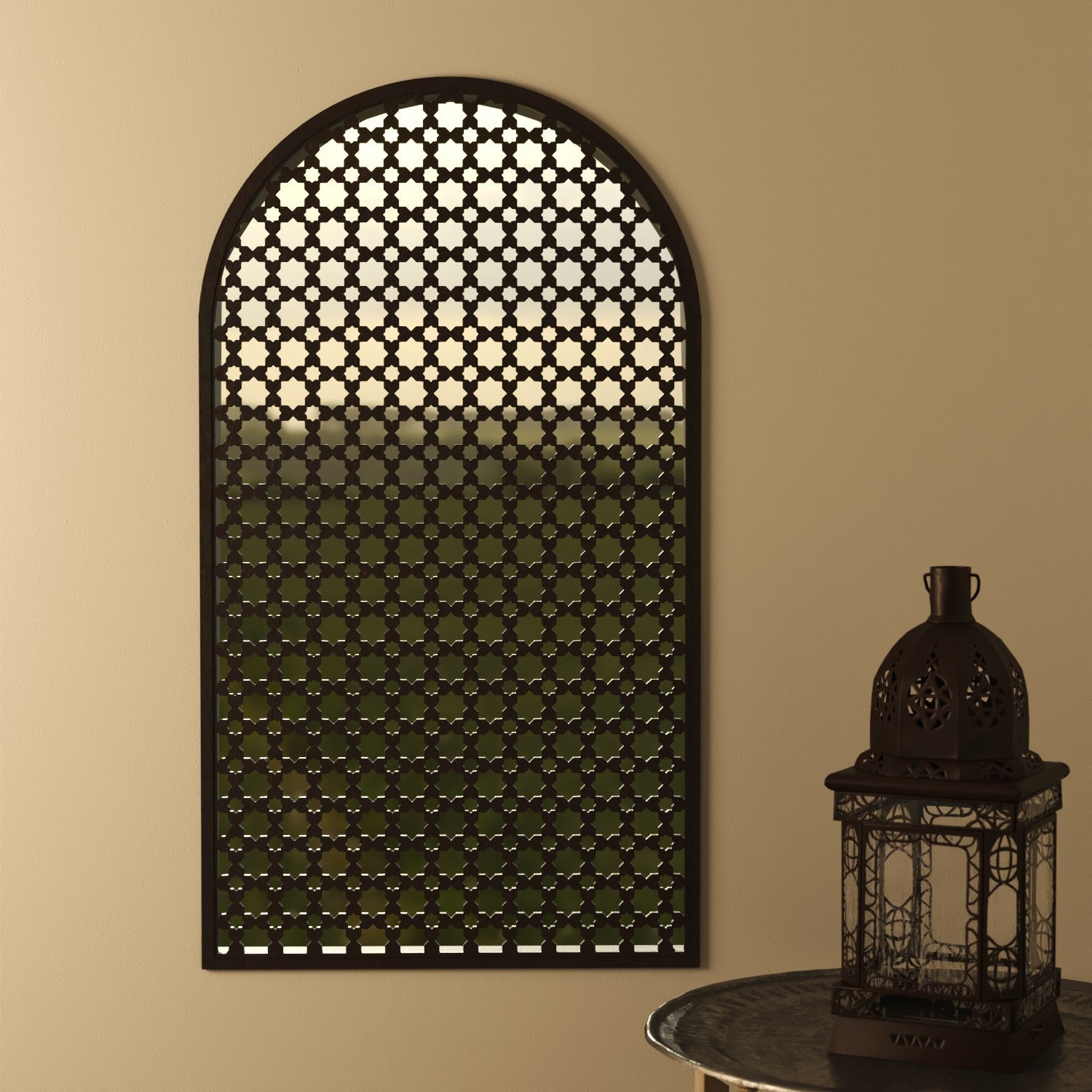 Ventana Árabe - Celosia Árabe - Modelo Naafila Abiad - 60 x 34 cm x 1cm