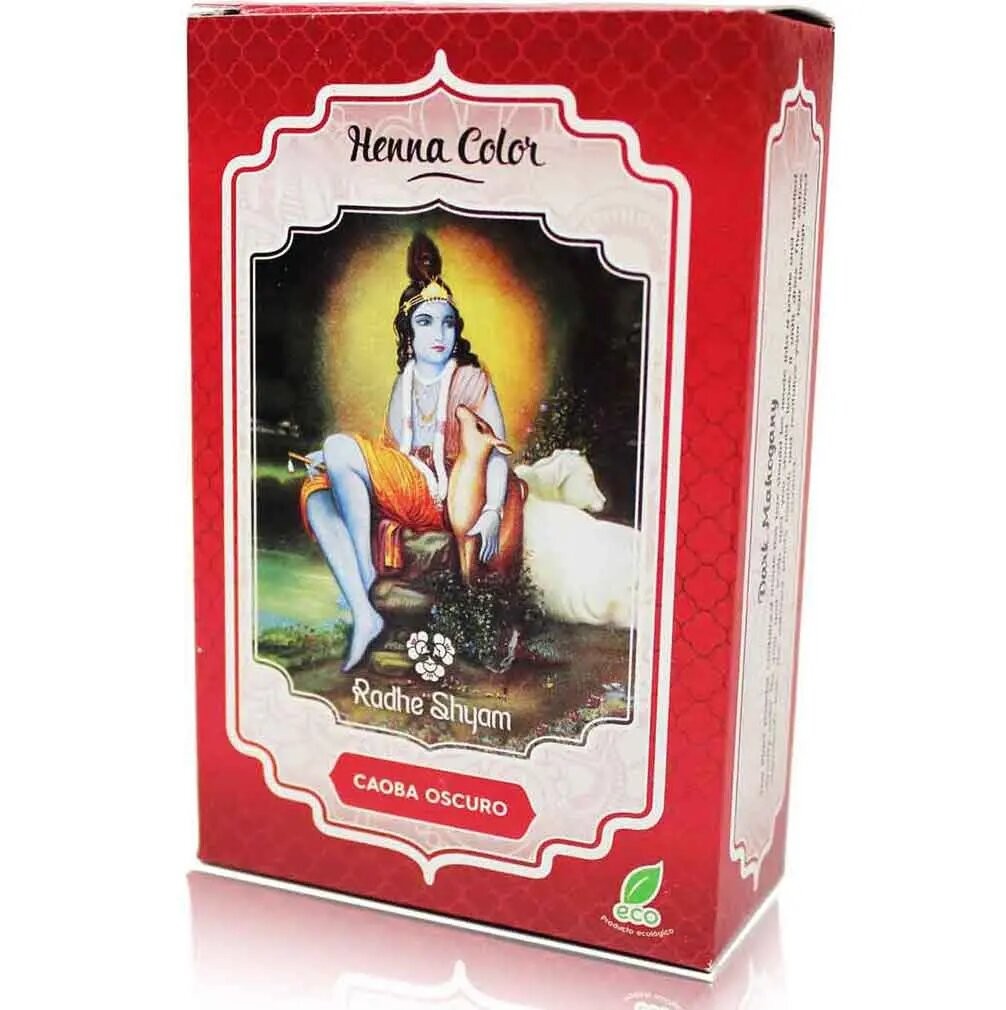 Henna Natural Teñir Pelo - Color Caoba Oscuro - Radhe Shyam - 100 gr