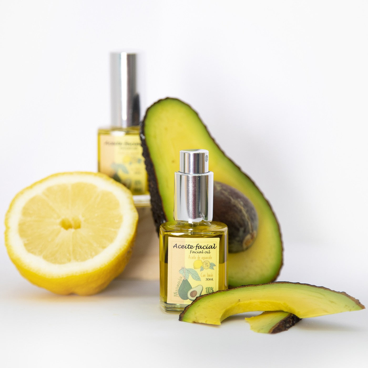 Aceite Facial de Aguacate 30 ml Aroma Limón (Vaporizador)
