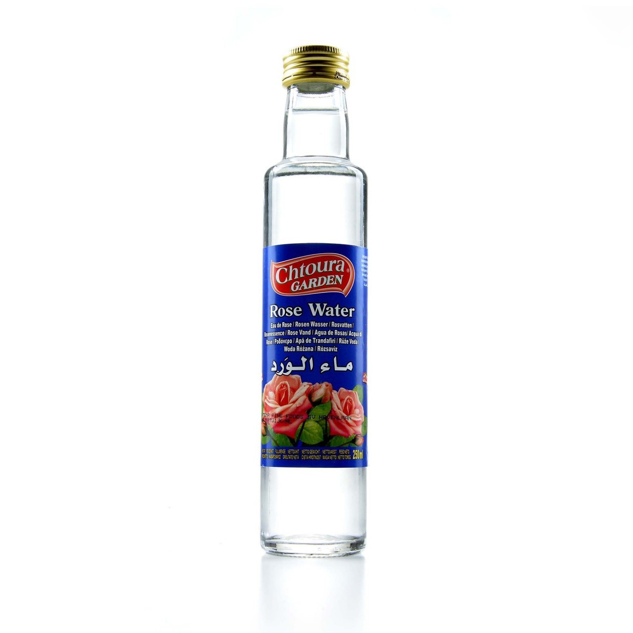 Agua de Rosas - 250 ml o 500 ml - Frasco Cristal - CHTOURA