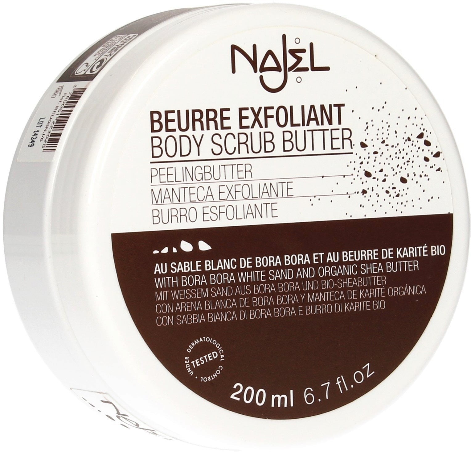 Manteca Exfoliante - Arena Blanca De Bora Bora Y Karité - 200 ml