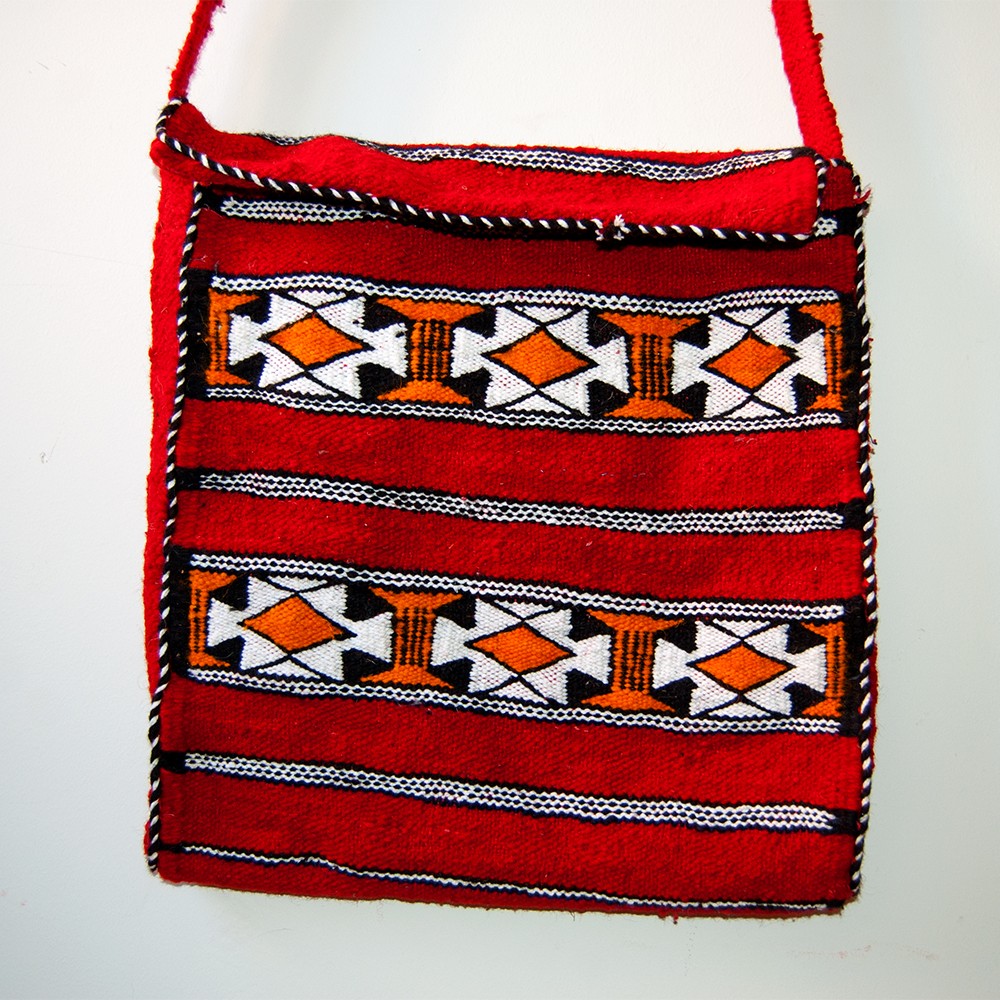Bolso Tapiz Lana Artesanal Bereber - Modelo Jibli Ajmar