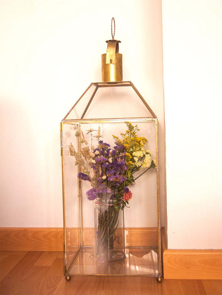 Farol Vintage Cristal y Latón - Modelo Munawar