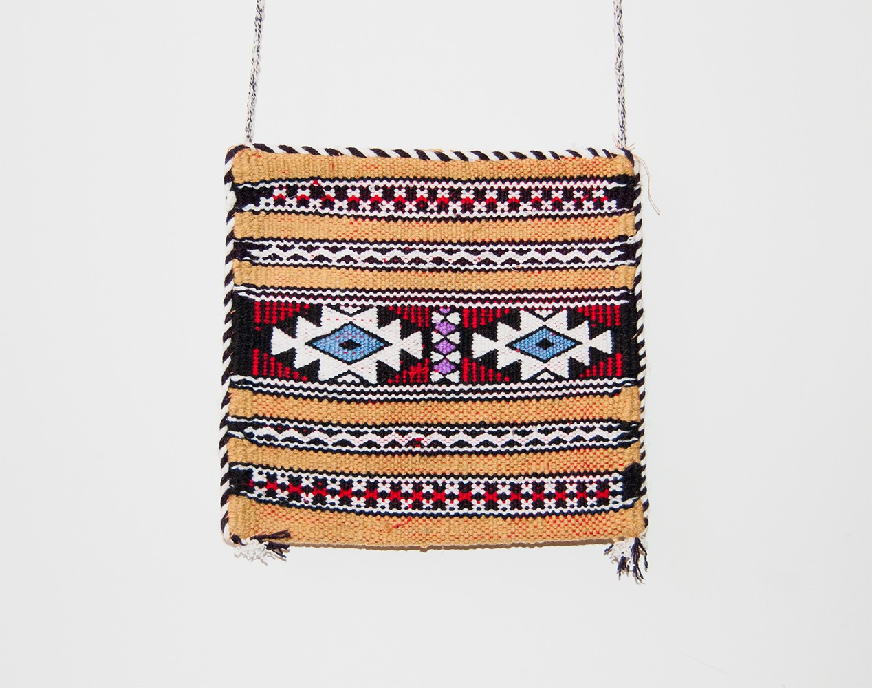 Bolso Tapiz Lana Artesanal Bereber - Modelo Jibli camel