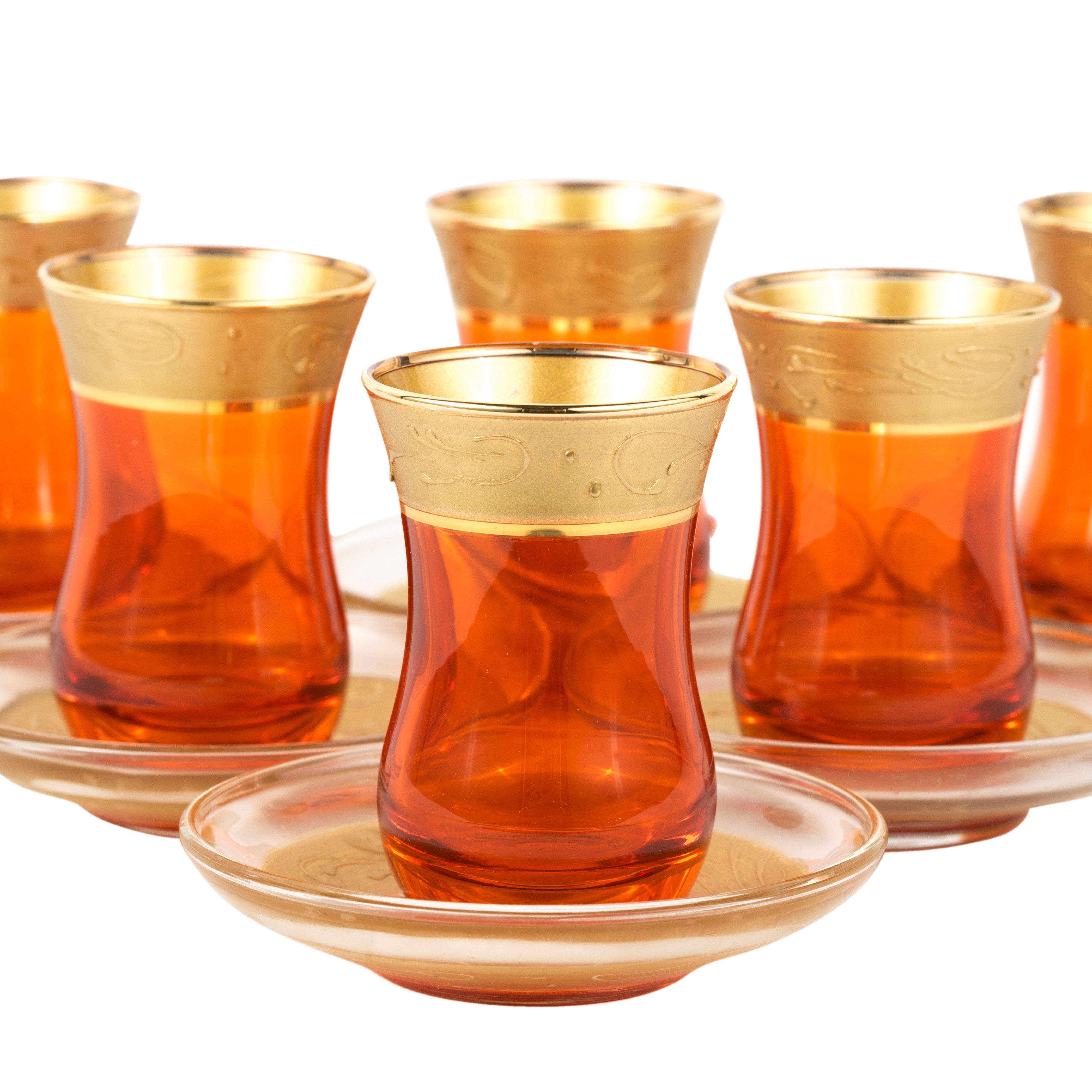 Juego 6 Vasos de Té Turcos - Modelo Ahmar