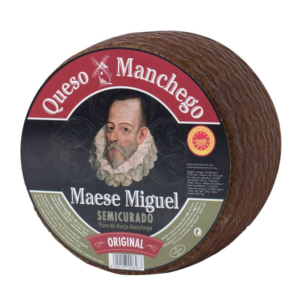 Queso Manchego Semicurado Maese Miguel - 1 kg ROCINANTE