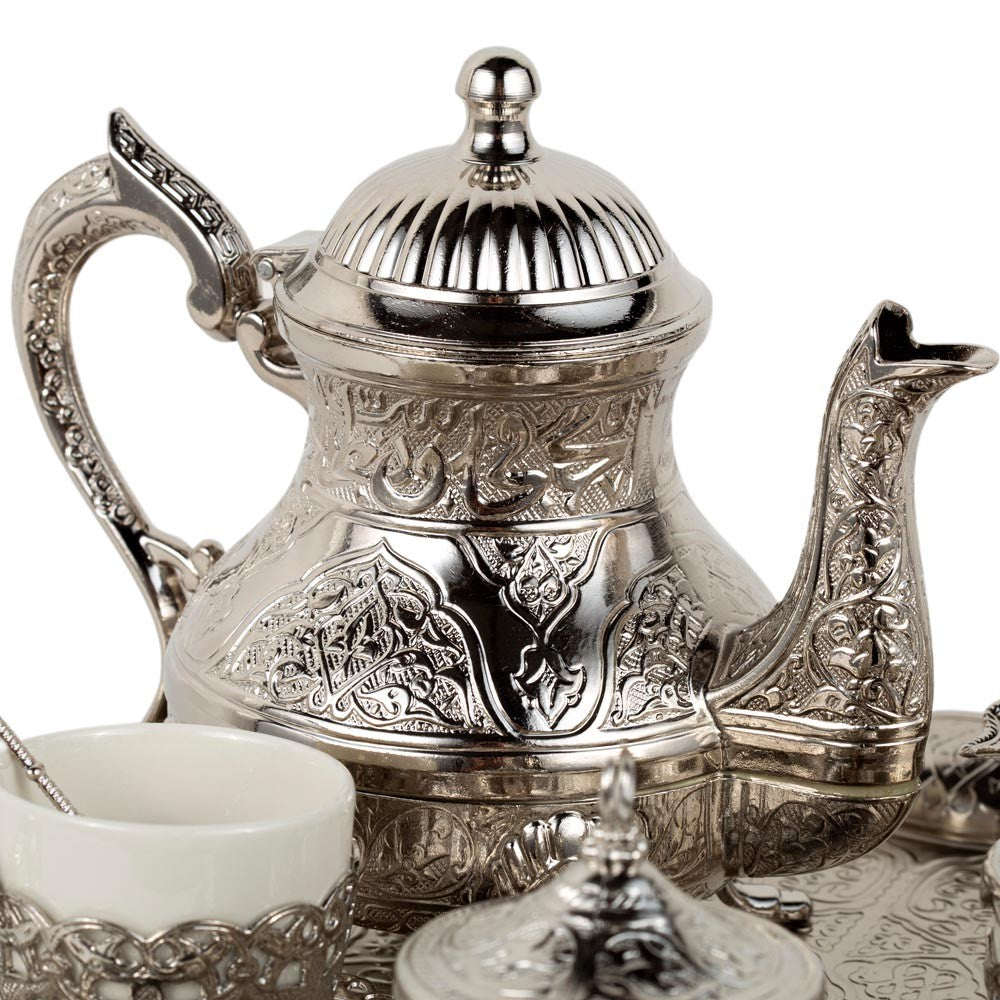 Tetera Decorativa Turca Grabada Fundición DELUXE - Modelo Istanbul