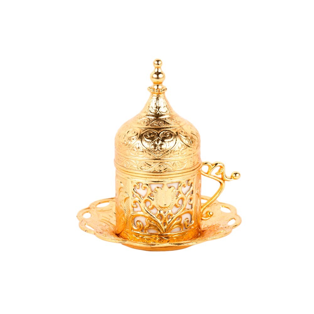 Vaso de cafe Turco Expresso - Porcela y Metal - Modelo Black Turkish