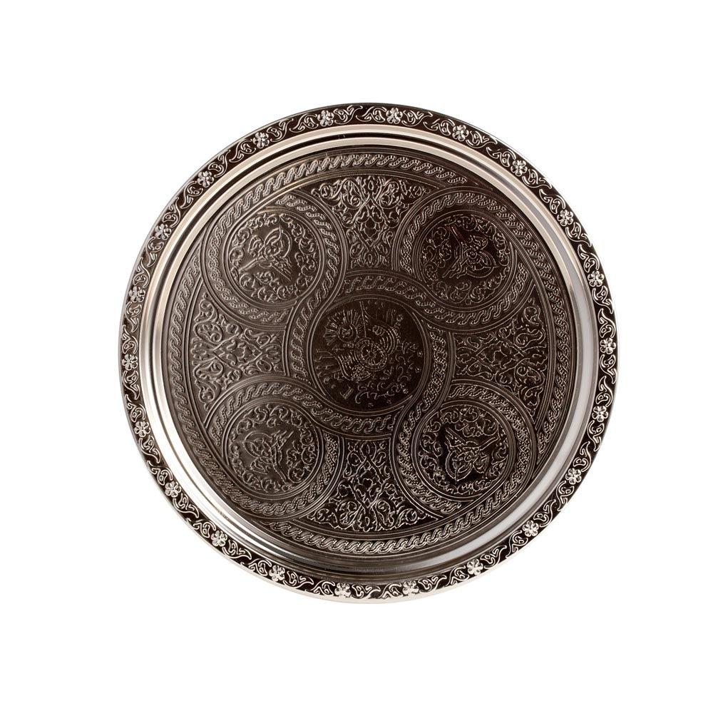 Bandeja para Té Grabada 35 cm - Calidad DELUXE - Modelo Otomano