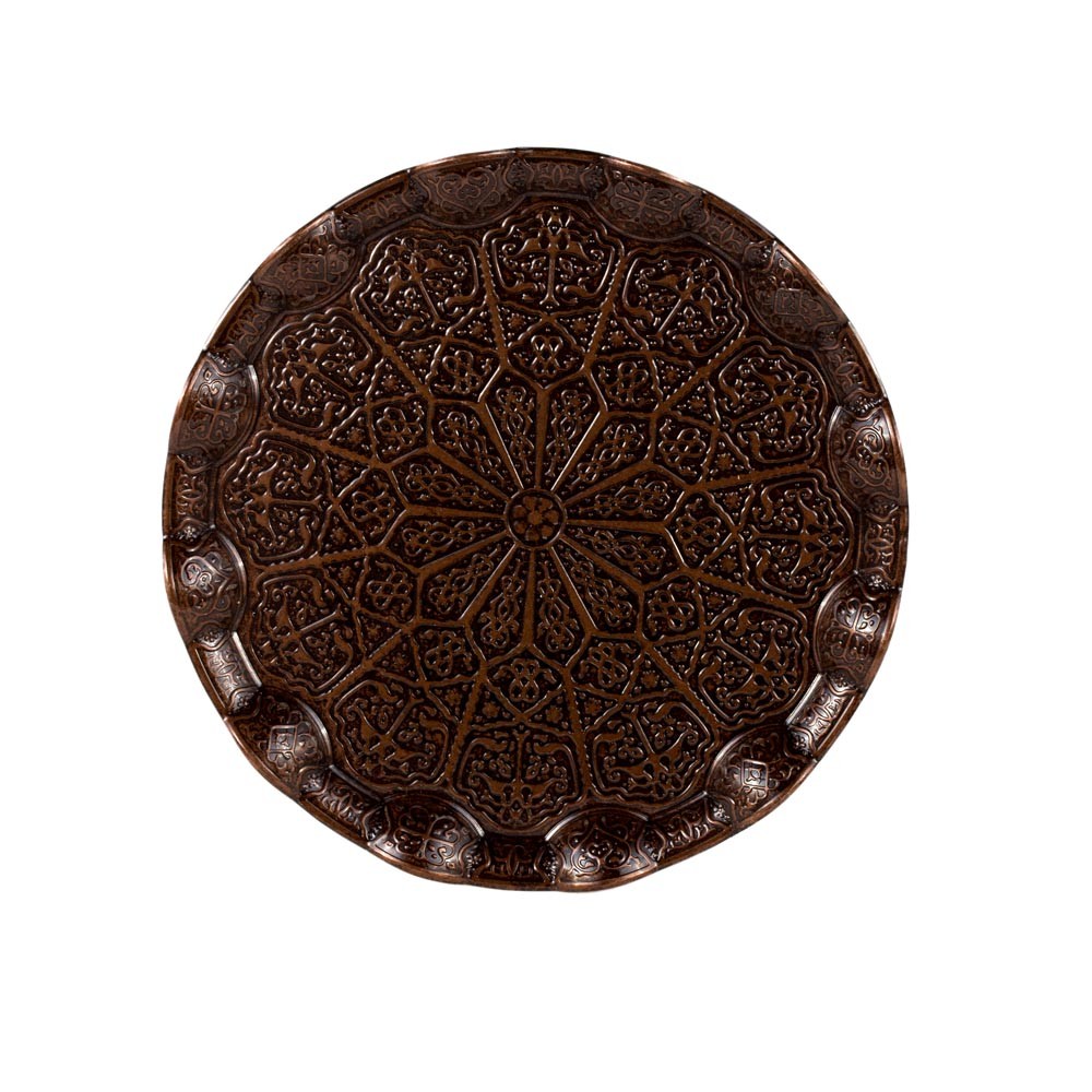 Bandeja Turca Té Grabada - Calidad DELUXE - Modelo Istambul - 25 cm