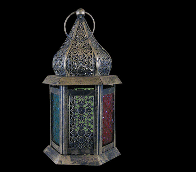 Farol Arabe para Vela - Modelo Kuwait - 25 cm - Uzbekistan