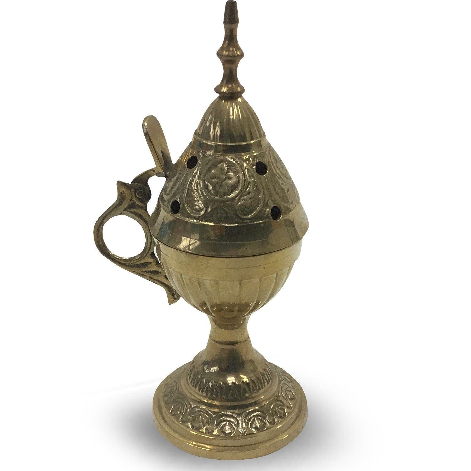 Incensario Bronce Pintado - 15 cm - Modelo Asjar