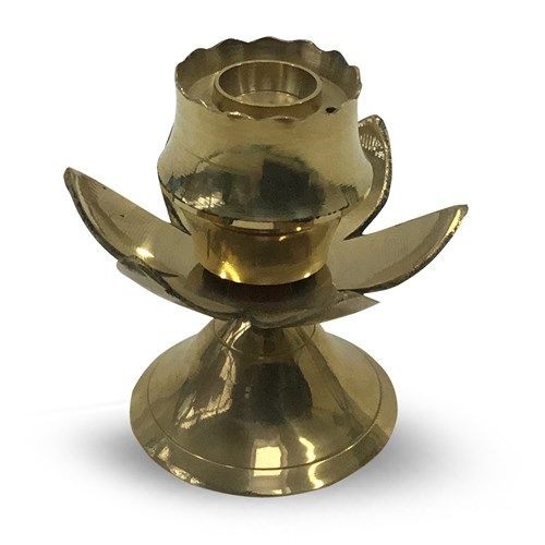 Incensario Bronce Varillas o Conos - Diseño Lotus - 6 cm