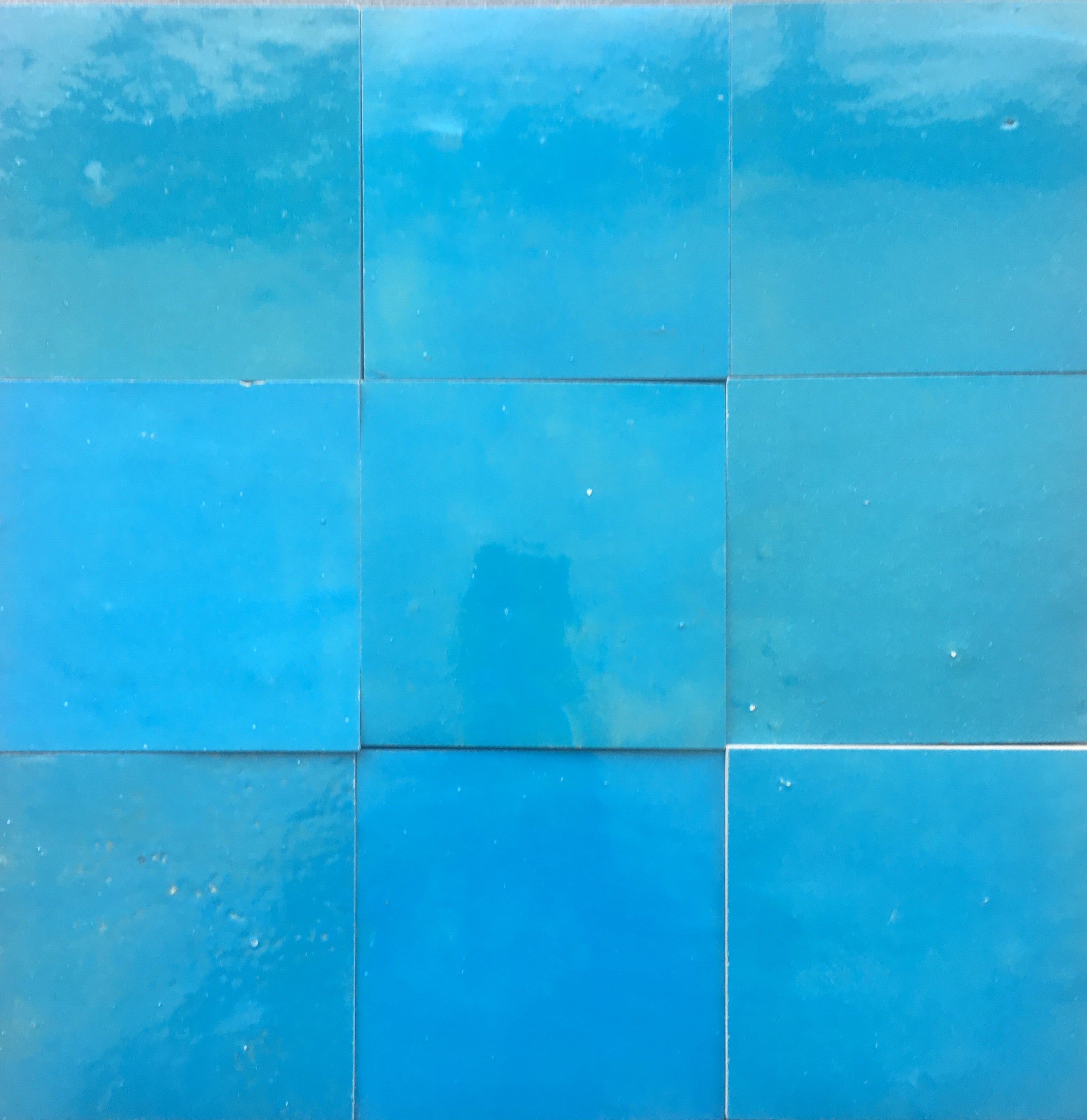 Azulejo Zellige Marruecos - 10 x 10 cm TURQUESA