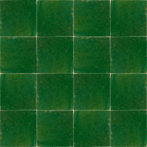 Azulejo Zellige Marruecos - 10 x 10 cm VERDE OLIVA