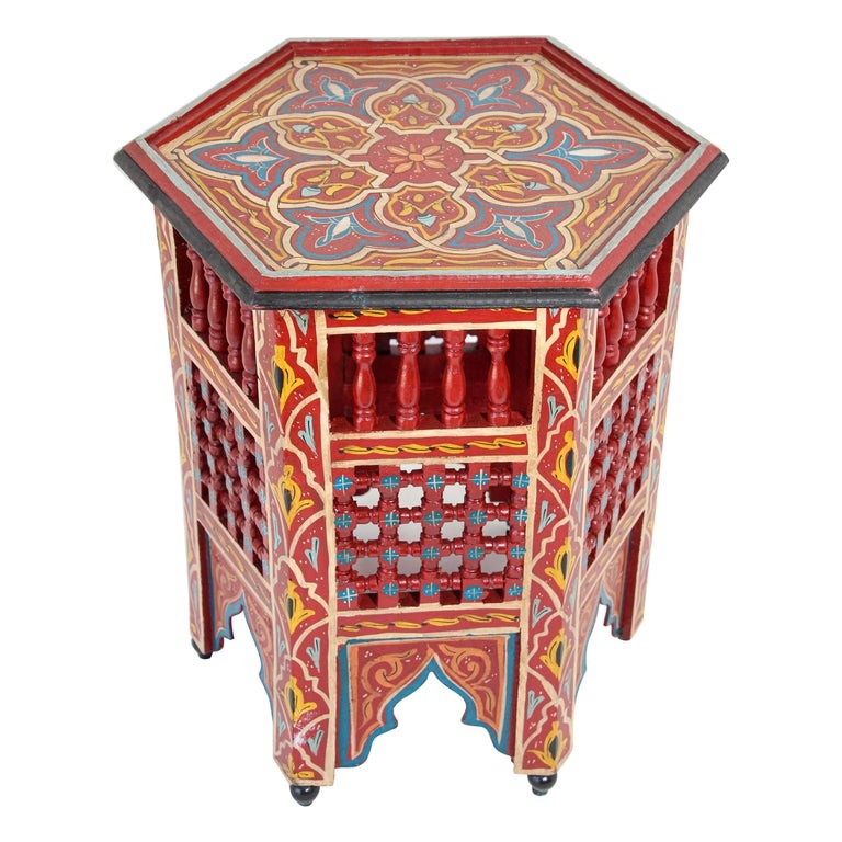 Mesa de Madera Celosía - Artesanía Marruecos - Modelo SARABIA