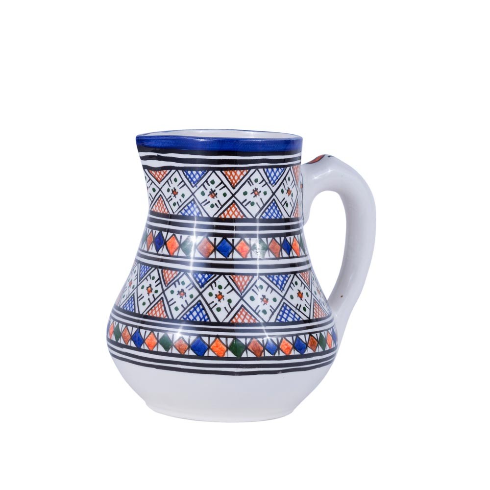 Jarra Asilah - Cerámica Fez- 14 cm Diámetro - Pintado a mano