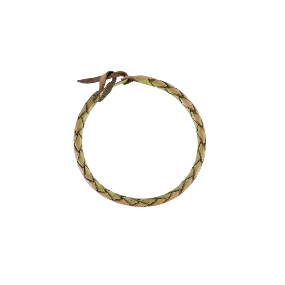 Pulsera de Cuero Trenzada - 20 cm - Modelo BELDI