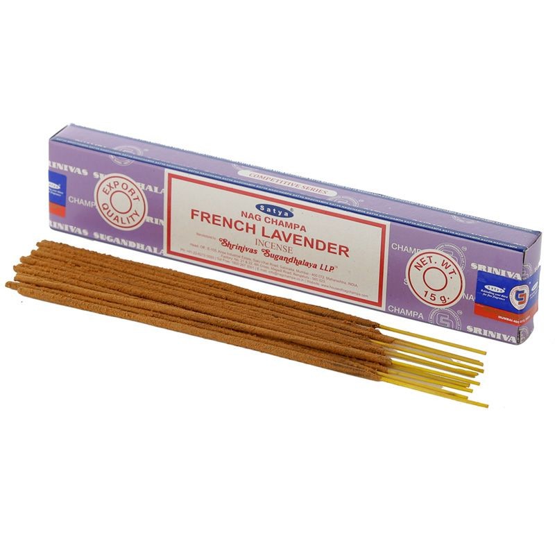 Incienso Varillas Lavanda Francesa - French Lavender - Nag Champa - Satya - 15gr