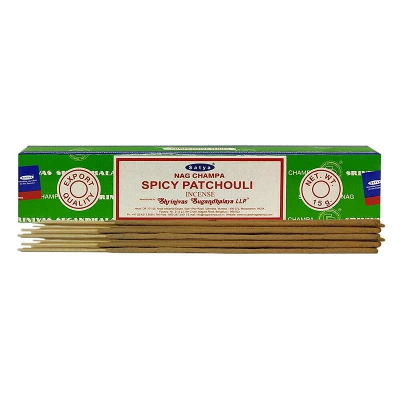 Incienso Varillas Pachuli intenso - Spicy Patchouli - Nag Champa - Satya - 15gr