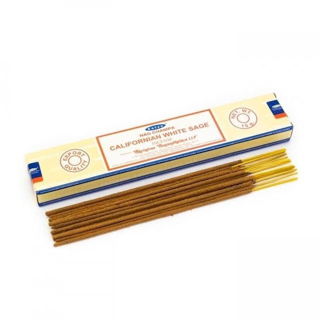 Incienso Varillas Salvia Blanca Californiana - California White Sage - Nag Champa - Satya - 15gr