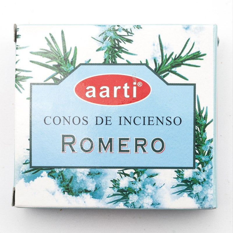 Incienso Conos Aromáticos Romero - Aarti - 12 Conos