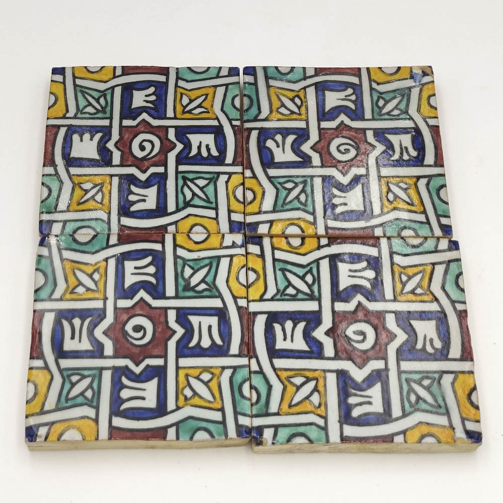 Azulejo Andalusí - Zellige Mosaico Nazari - 10 x 10cm - Artesanal - Modelo 78