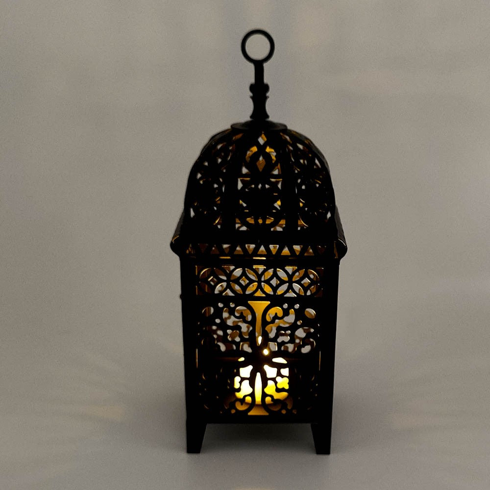 Farolillo Árabe Metal Portavelas - Decoración Andalusi - Modelo Halqa