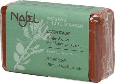 Jabón De Alepo - Con Rhassoul Y Aceite De Argán - 100 g