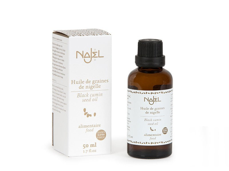 Aceite comestible de Nigella Sistema inmunológico ( Ajenuz, Comino Negro ) Najel - 50 ml