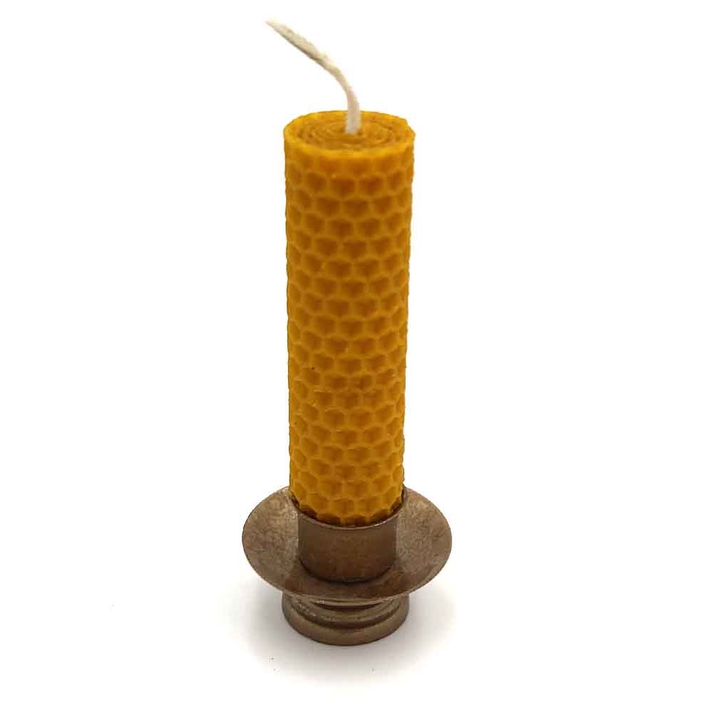 Portavelas Velero Bronce para Vela Parafina o Cera Abeja - Modelo Candil