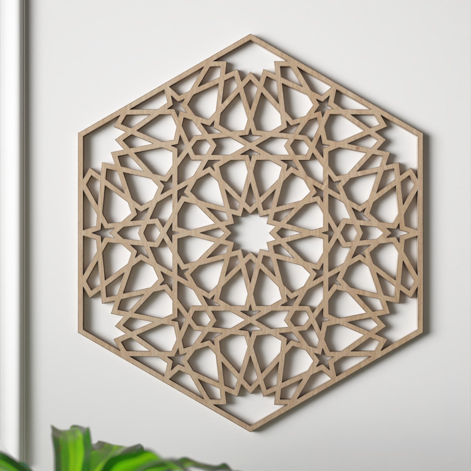 Cuadro Celosía Madera Decorativa - Decoración Árabe - Modelo MUSADDIS