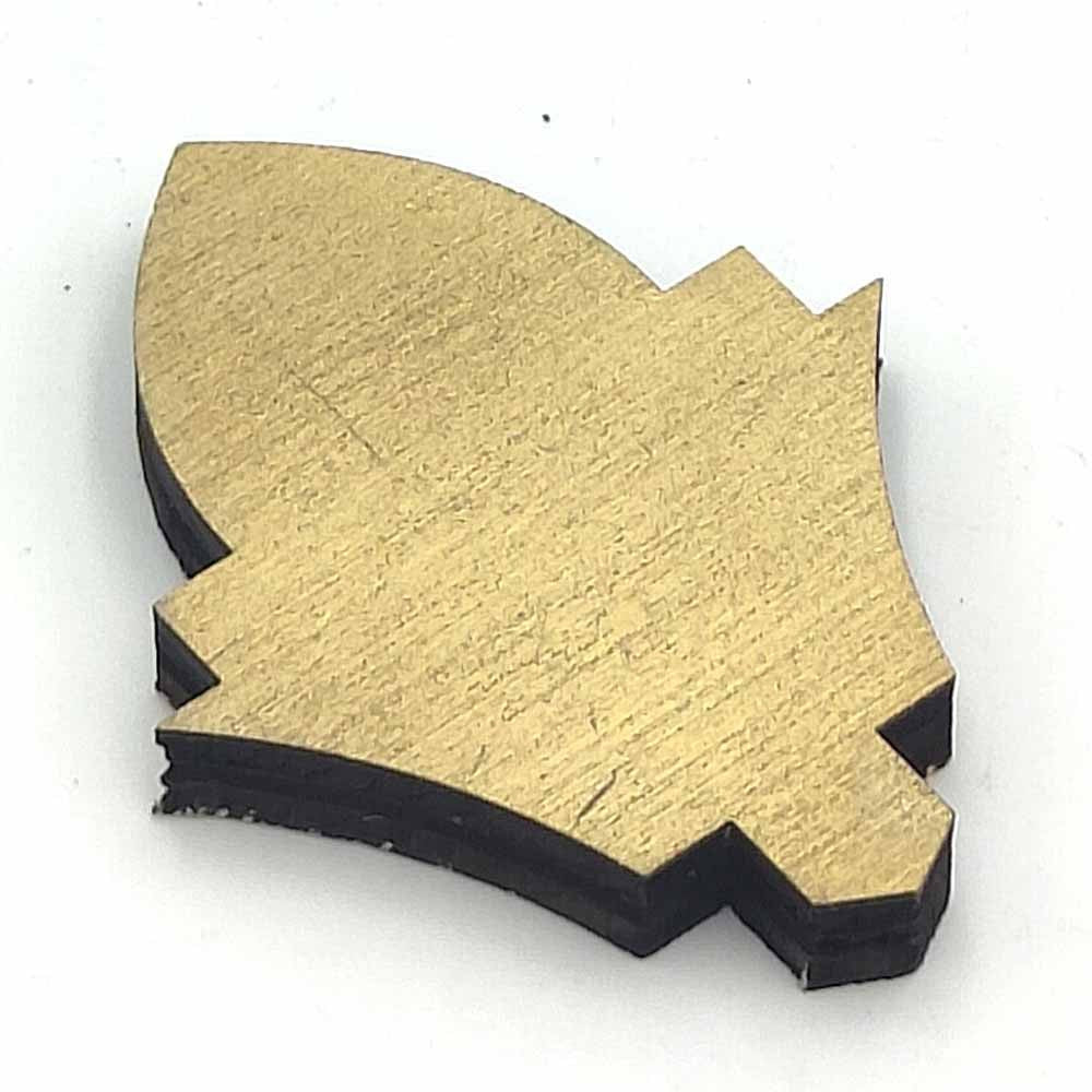 10 x Cortes de Madera por Láser Hoja Lotus - 8cm x 5.5cm x 1cm