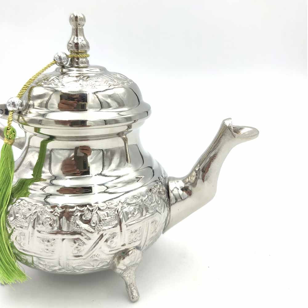 Tetera Árabe Marroquí - Alpaca Tallada - Té Moruno - Modelo KASIR - 300ml
