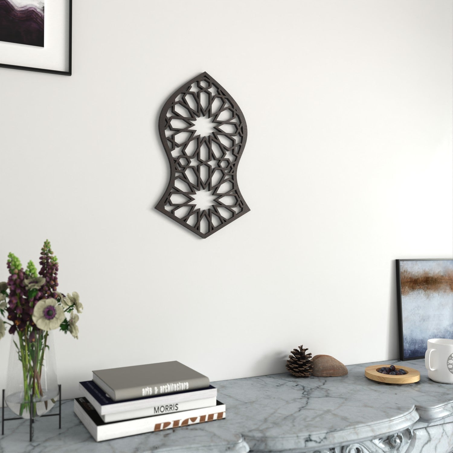 Cuadro Celosía Madera Decorativa - Decoración Árabe - Modelo SANDALIA