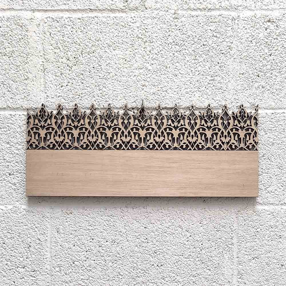 Celosía Madera - Cenefa - Zócalos - Decoración Pared - Corte Láser - Modelo Floral