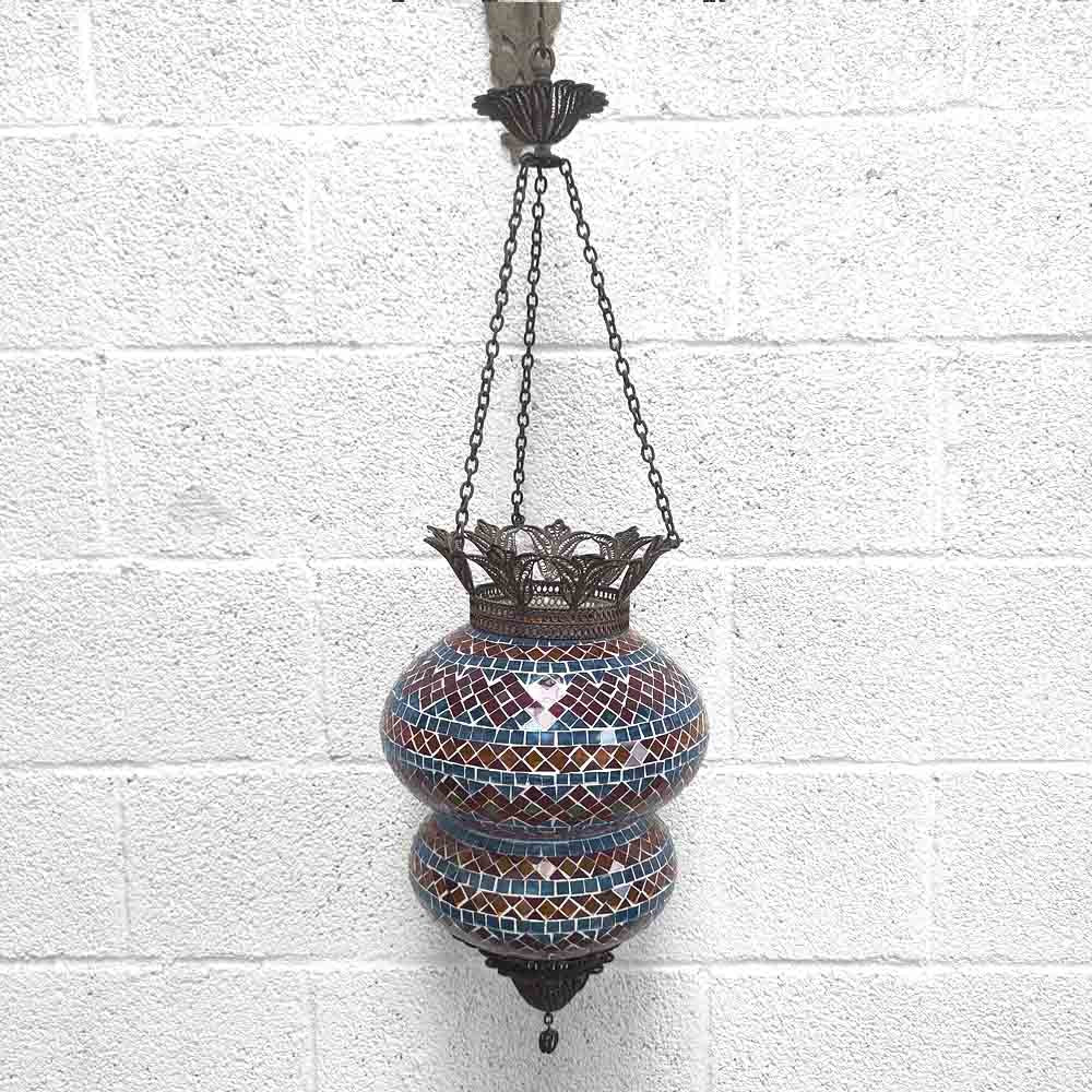 Lampara Turca Deluxe para Techo - Artesanía Turca - Decoración Otomana - Modelo Wahidun
