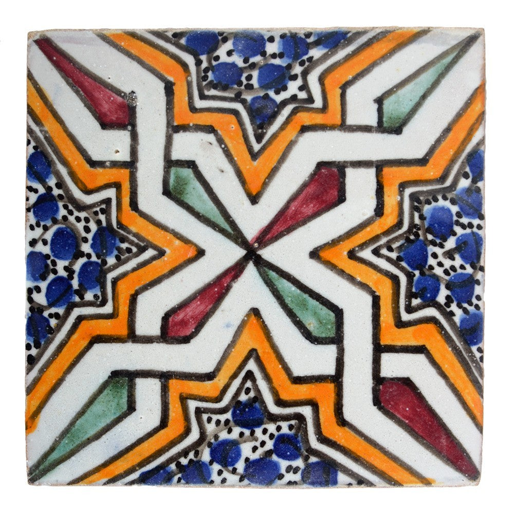Azulejo Andalusí - Zellige Mosaico Nazari - 15 cm - Artesanal - Modelo 84