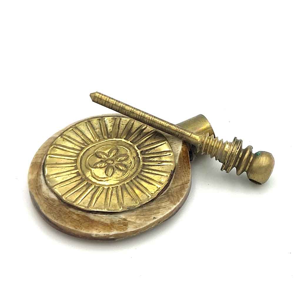 Porta Kohl de Hueso y Metal - Llavero o Colgante - Modelo Ainun