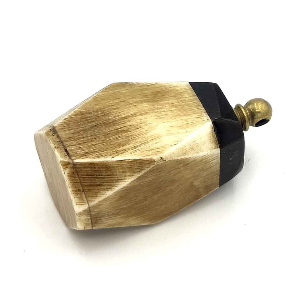 Porta Kohl de Hueso y Metal - Llavero o Colgante - Modelo handasiu