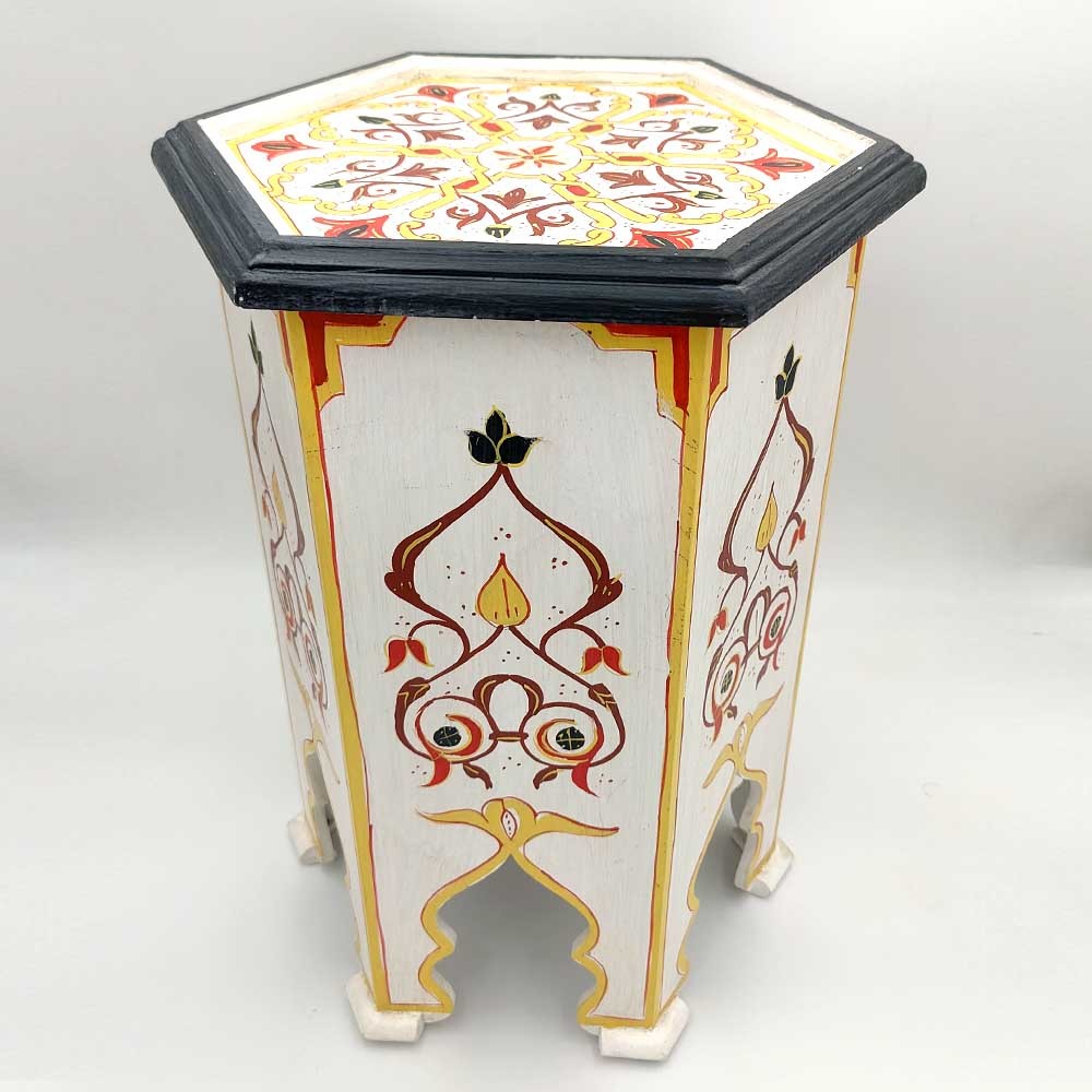 Mesa Arabe - Madera - Pintada a Mano - Modelo Marrakech