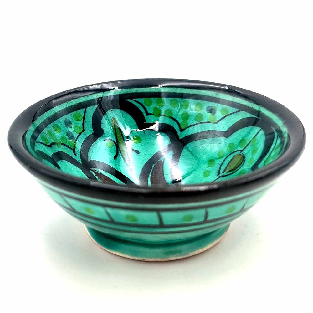 Cuenco bowl bol Cerámica de Asfi - Color Verde Coral - Artesanía Marroquí - Modelo Lainun