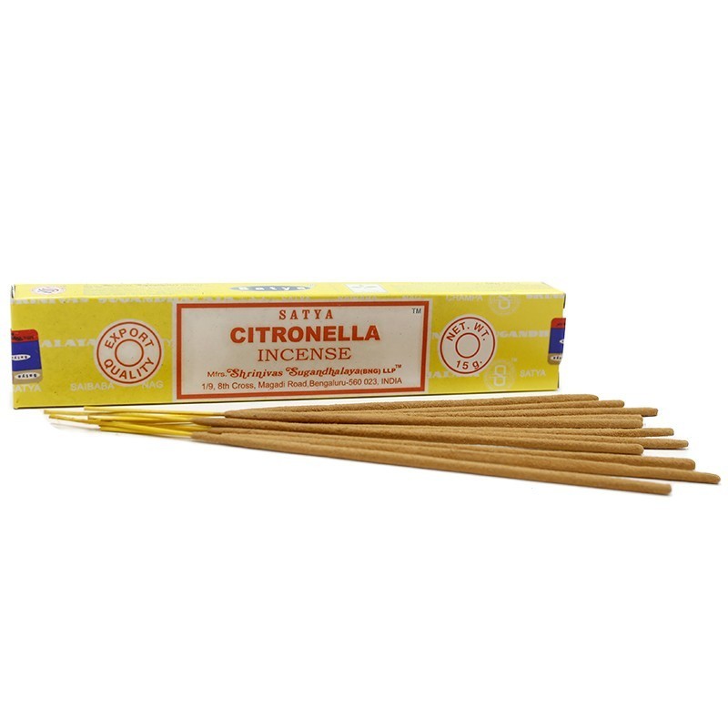 Incienso Varillas Aromáticas - Satya - Aroma Citronella - Quemador Ambientador Oriental - 15 gr.