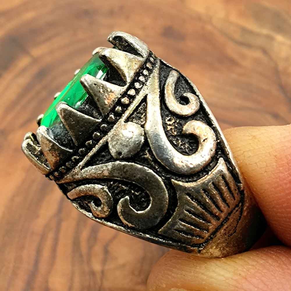 Anillo Caballero Aleación Inox - Estilo Medieval Gótico - Modelo Wahid Akhdar